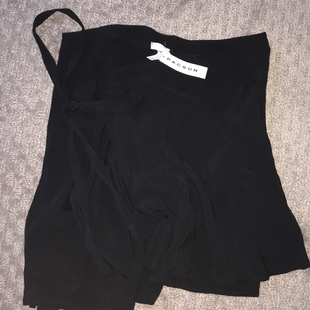 NWT black john galt wrap skirt !